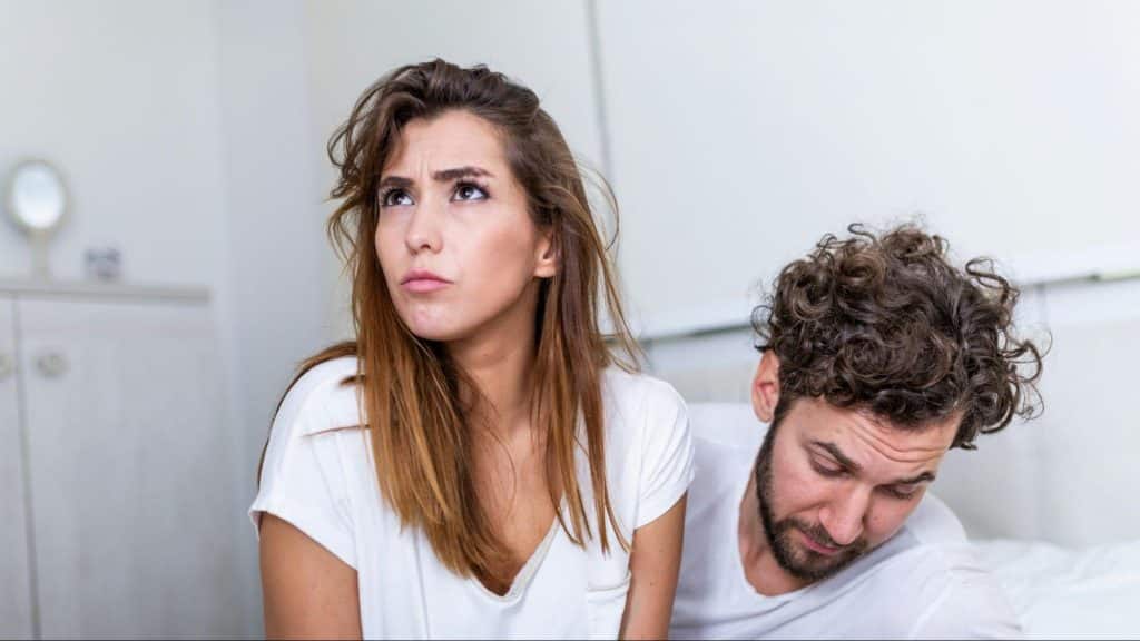 Woman getting offended by a man 