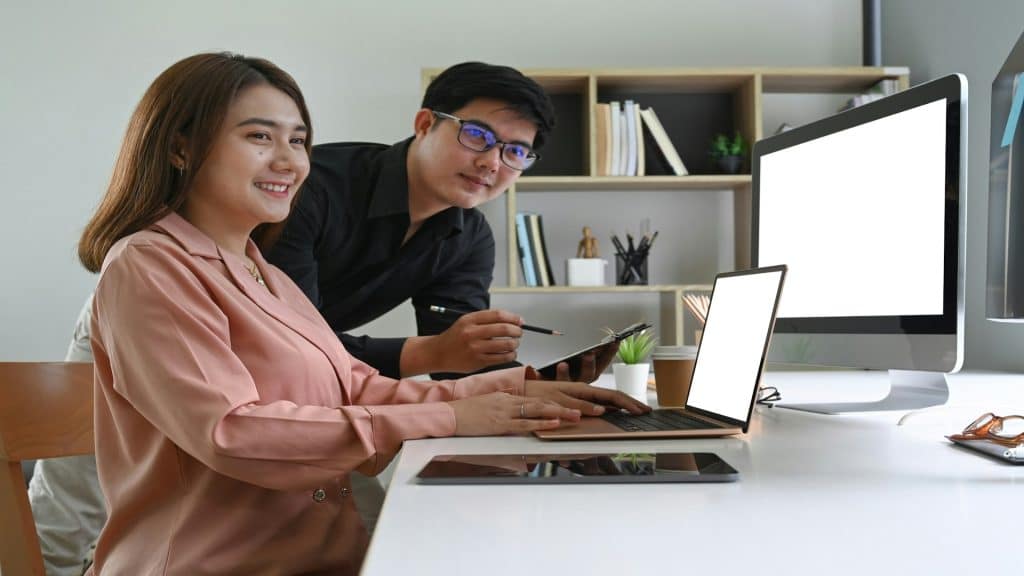 couple working together on something