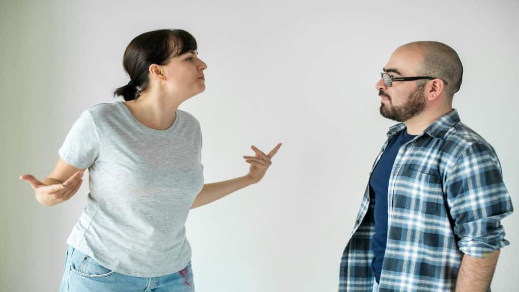 couple arguing intensely