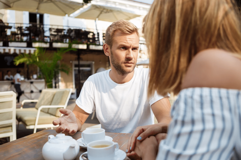 A man asking a woman