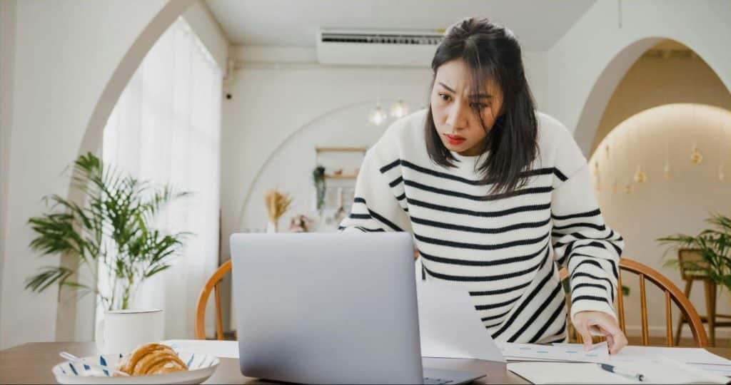 Woman busy scheduling