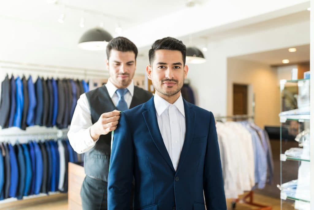 tailored casual menswear close up