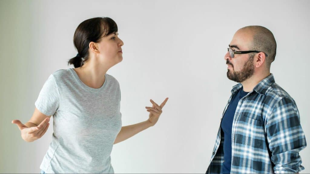 A couple arguing