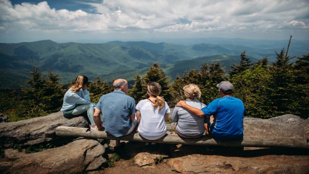 In laws hiking together 