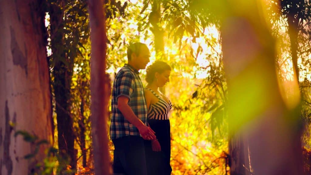 couple walking together outdoors