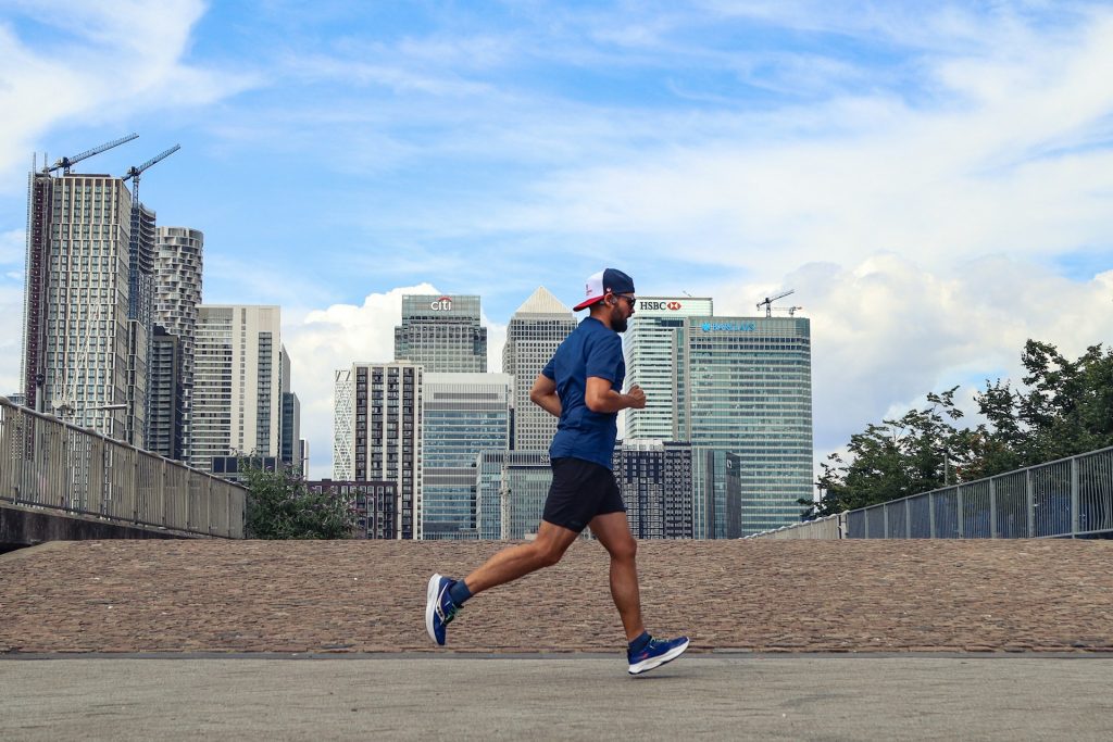 man running outdoors