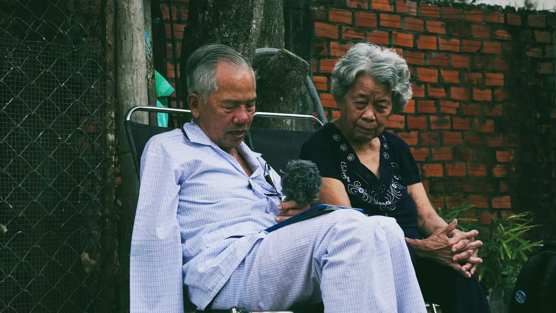 couple sitting quietly together during conversation