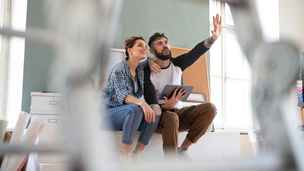 couple discussing plans together