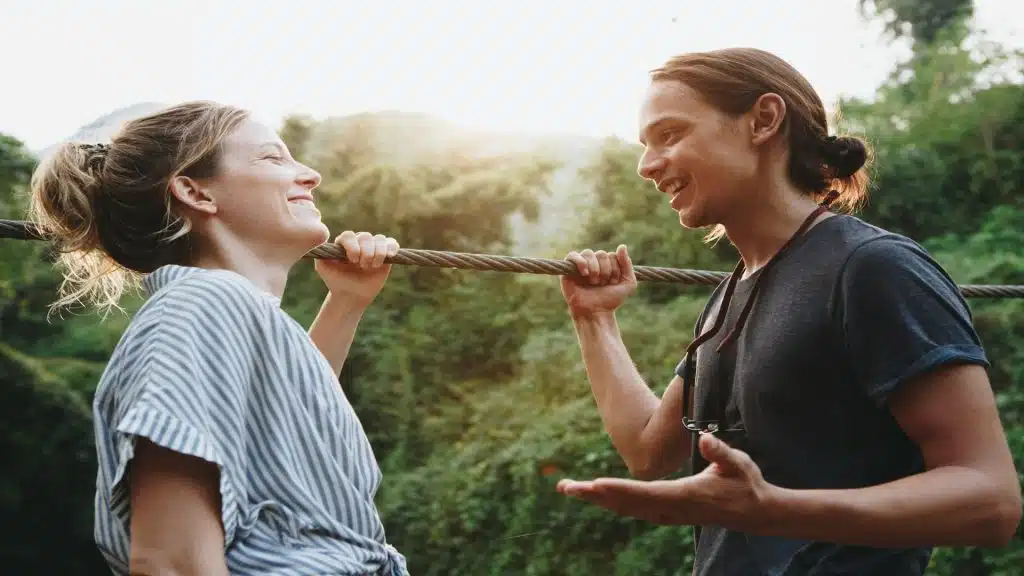 couple encouraging each other