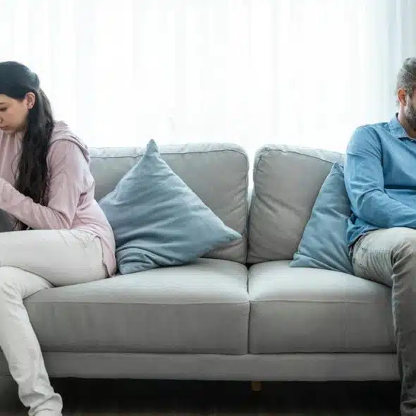 A phone-addicted couple using their phones.