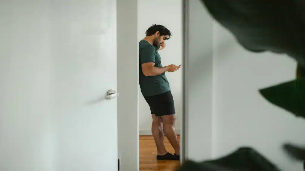 man following routine