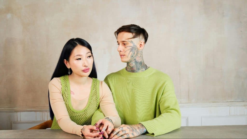 A man waiting for a woman to speak