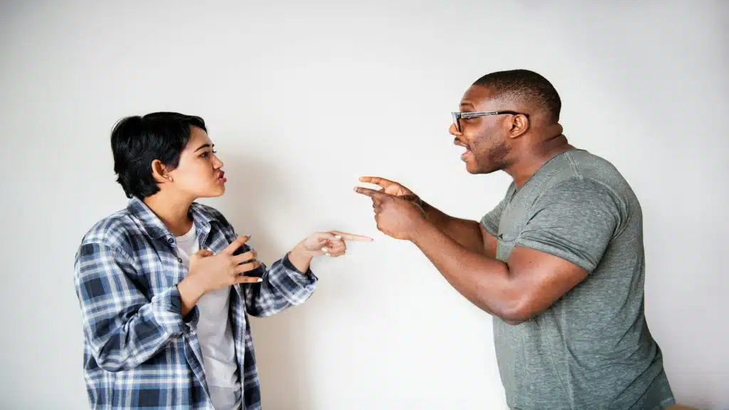 couple arguing intensely
