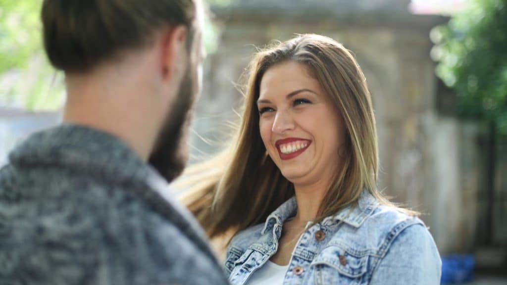 A smiling woman