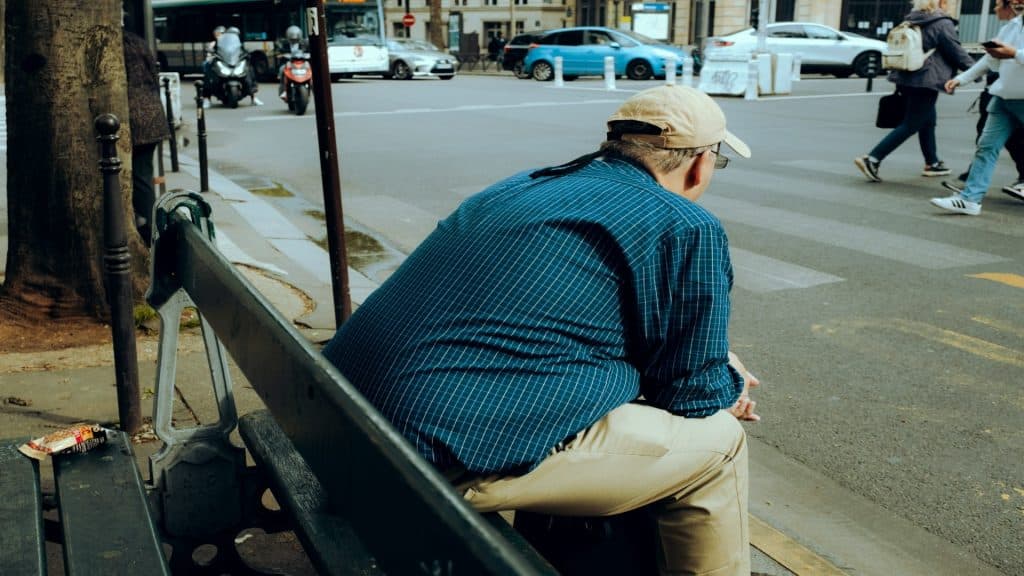 man reflecting during conversation