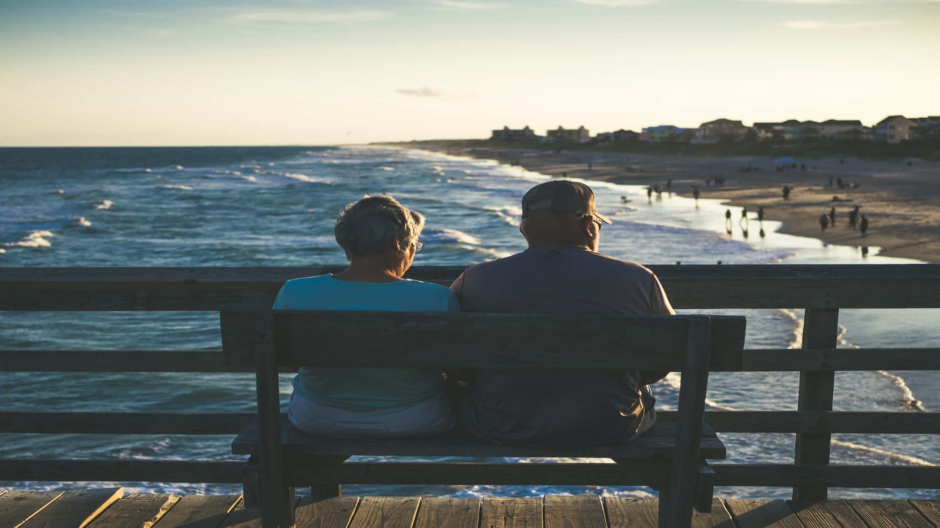 couple watching sunset together