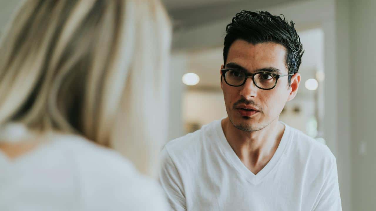 A man wearing glasses