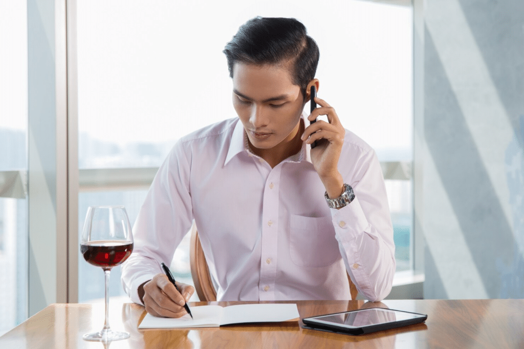 A man planning a date