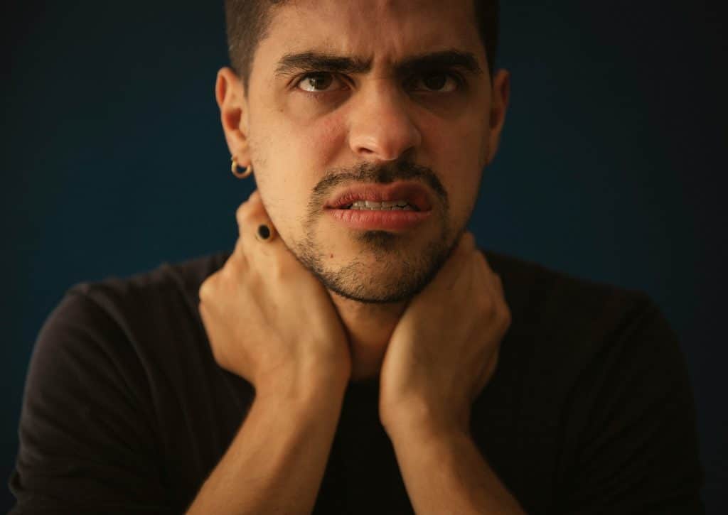 man jaw tension
