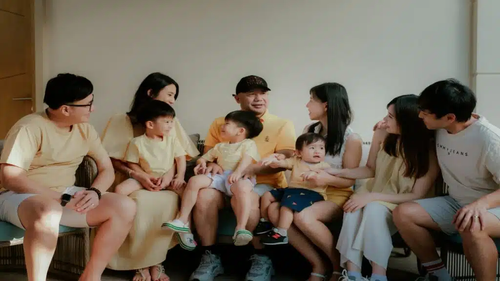 couple attending family gathering