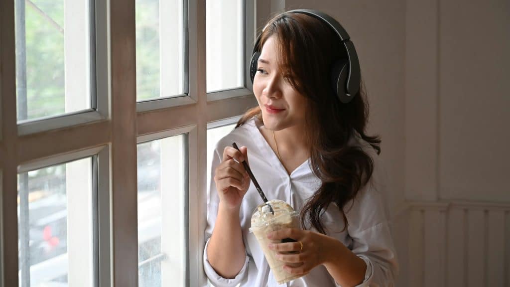 woman enjoying personal time