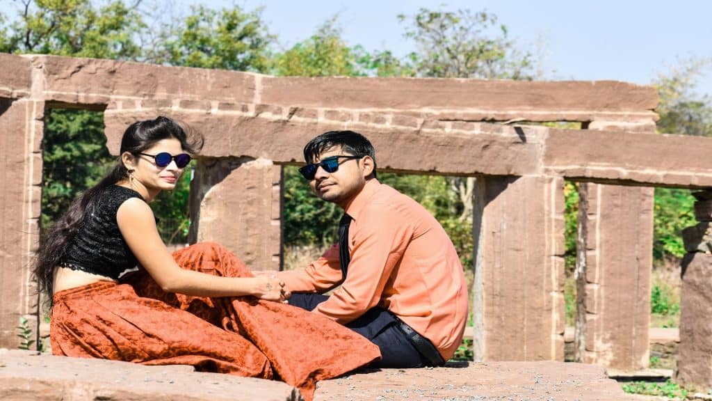 couple having relaxed discussion