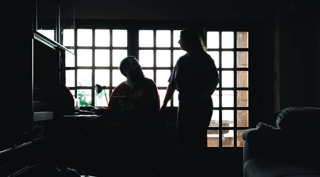 couple quiet conversation