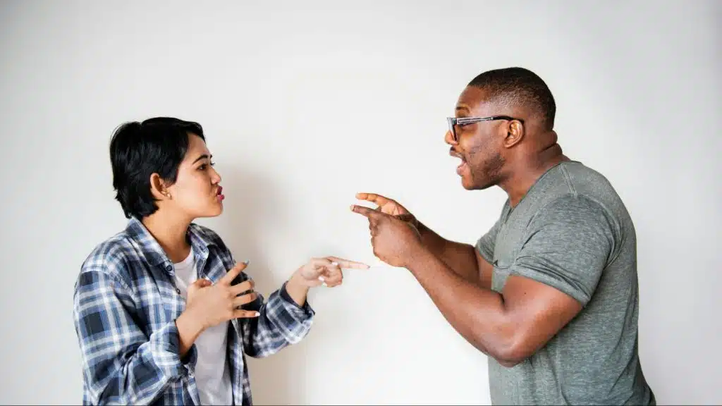 A man keep teasing woman