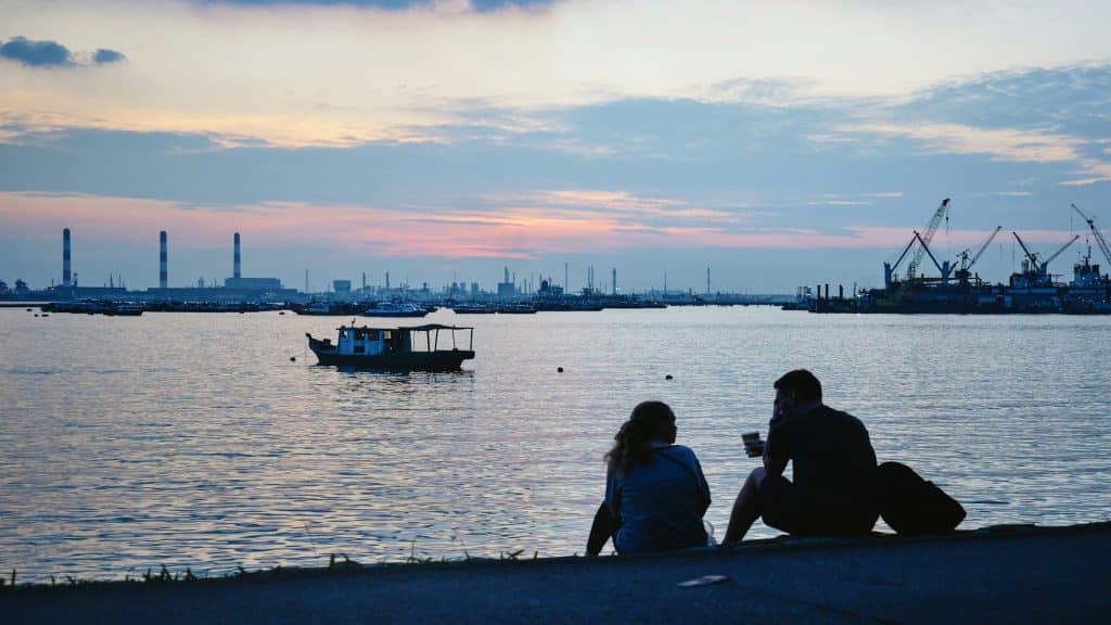 couple sitting calmly together