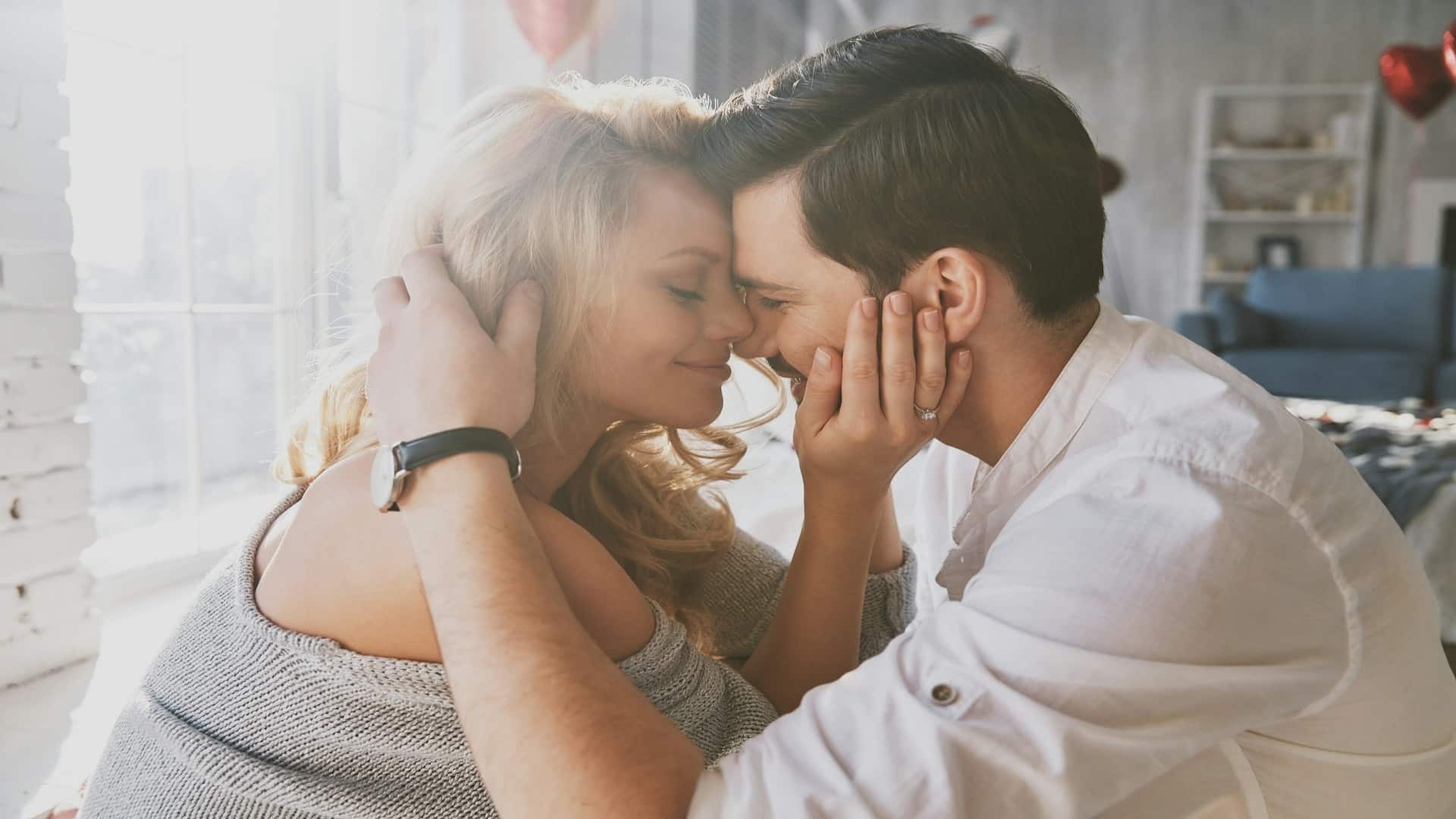 couple having meaningful discussion
