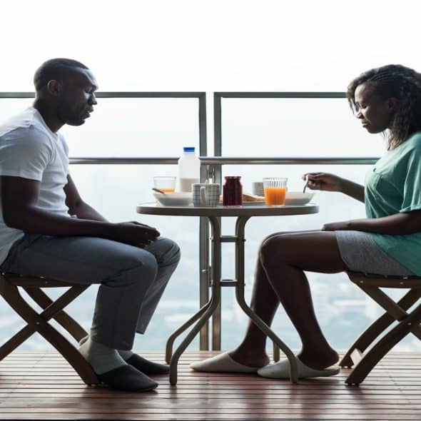 couple having calm conversation