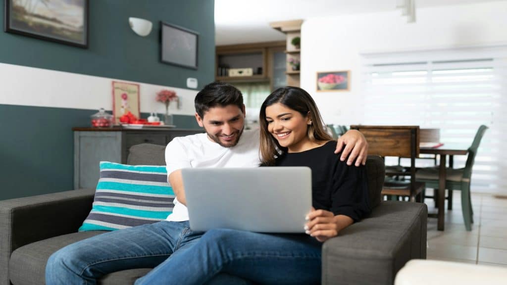couple smiling together