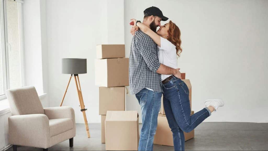 A man and woman close to each other