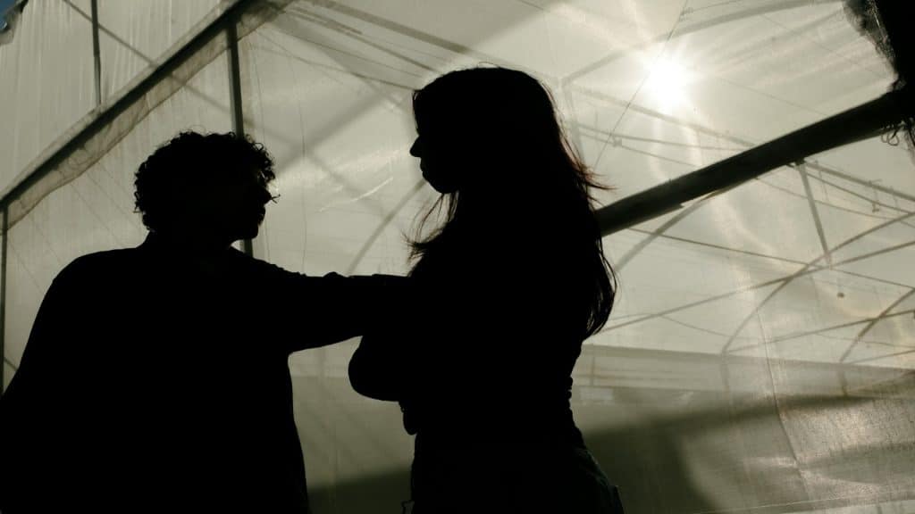 couple reconciling after disagreement