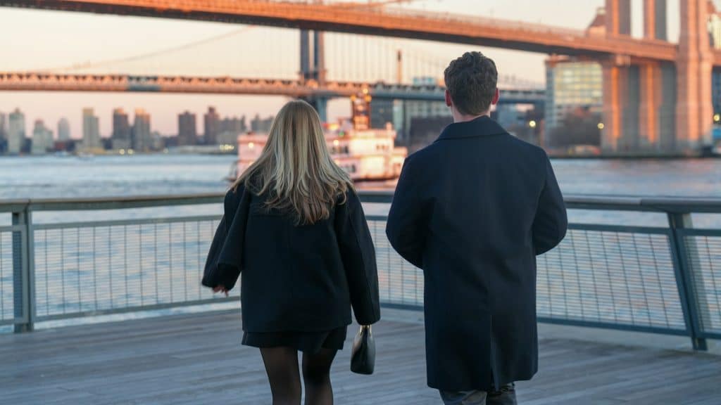 couple looking at skyline together