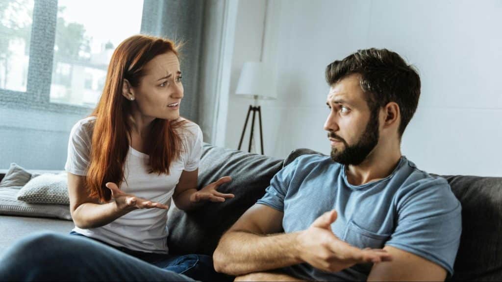 A man dismissing woman’s feelings