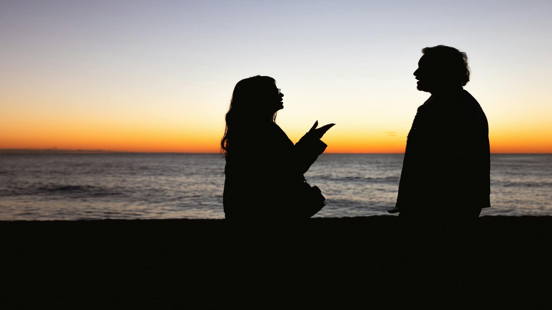 couple speaking calmly together