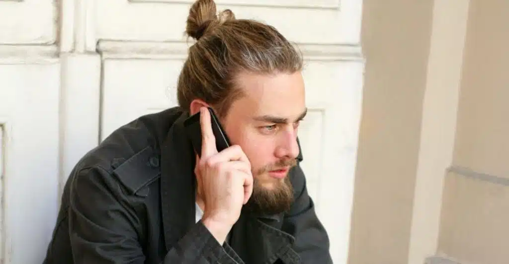 man listening thoughtfully