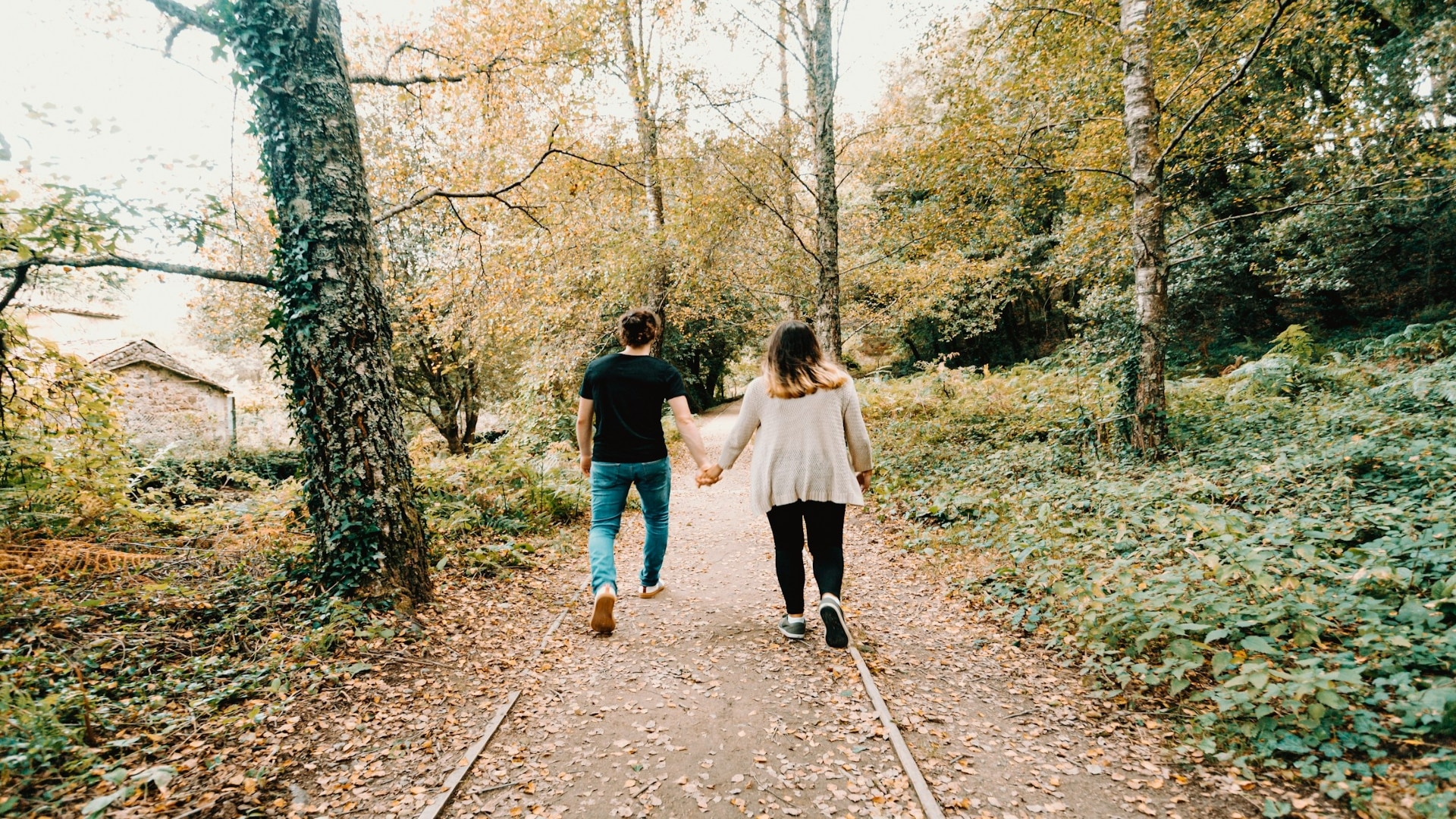 couple walking together outdoors