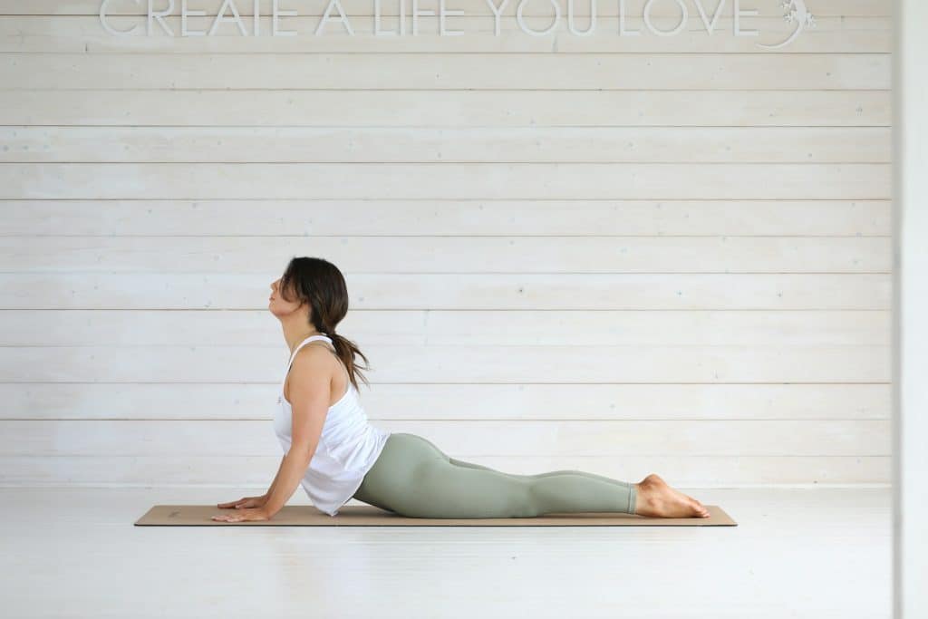 yoga stretch indoors