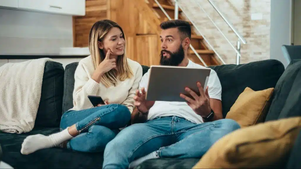 Woman reminding a man