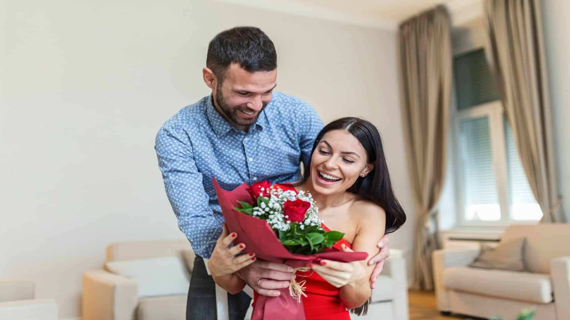 woman thanking partner warmly