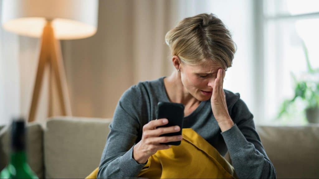 Woman looking tired