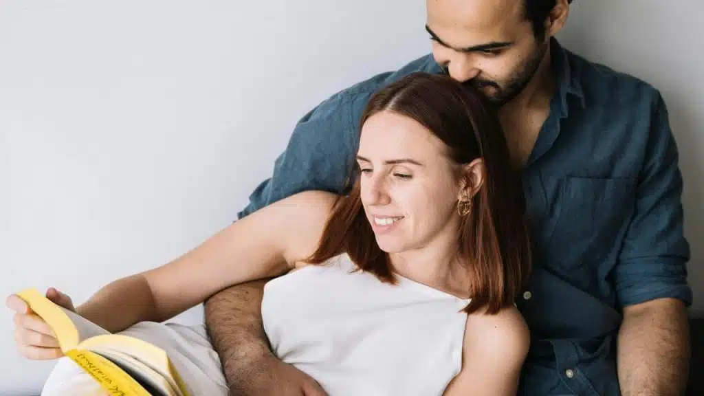 A couple sitting together