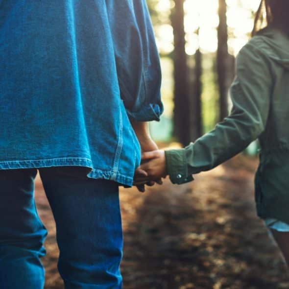 couple walking together outdoors