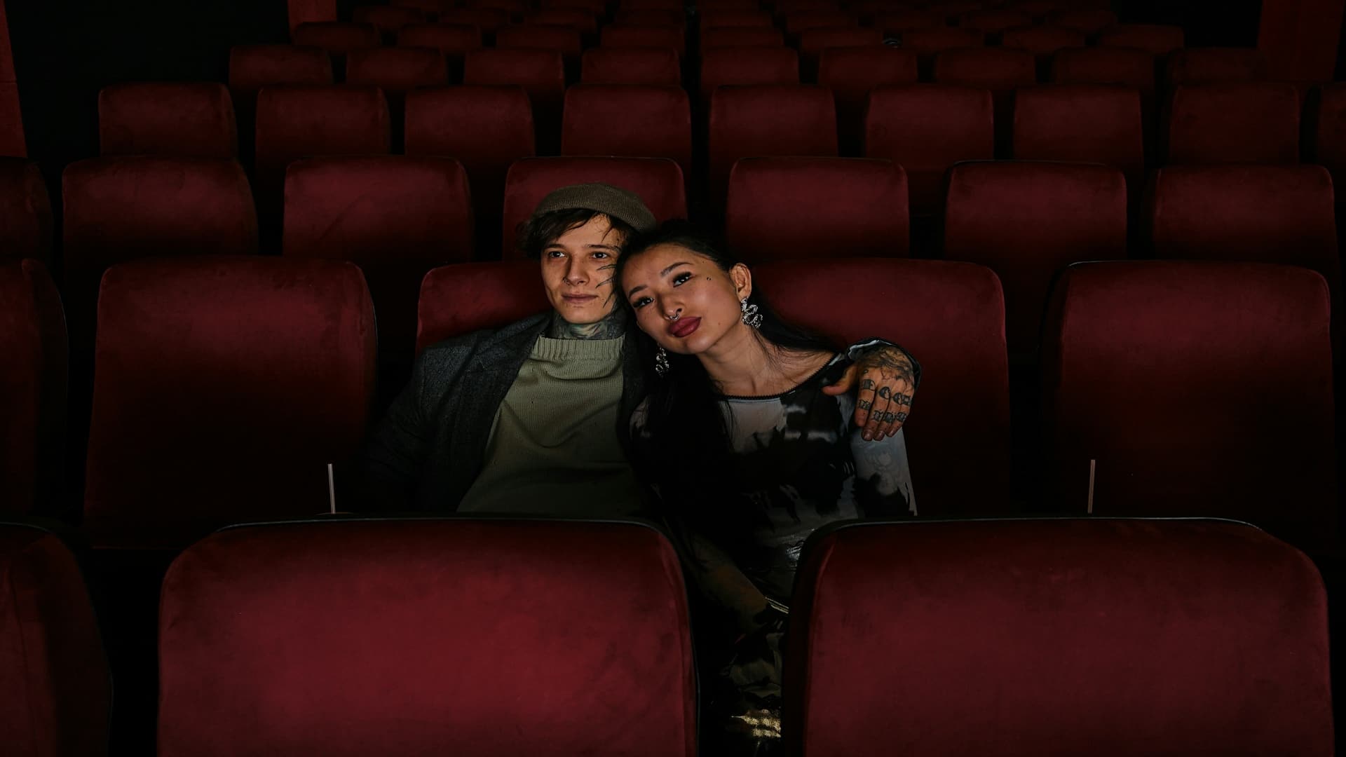 couple sitting closely together