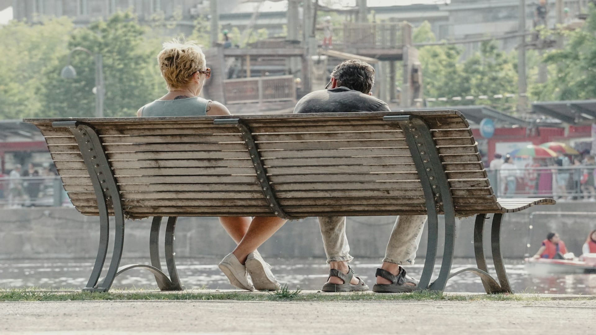 couple sitting apart after disagreement