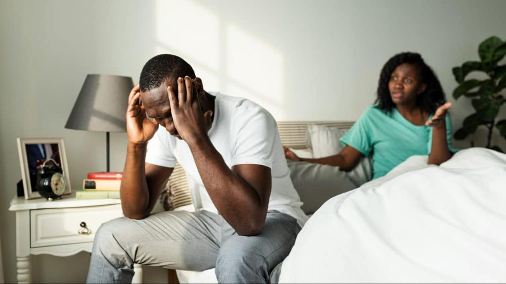 A man not listening to woman