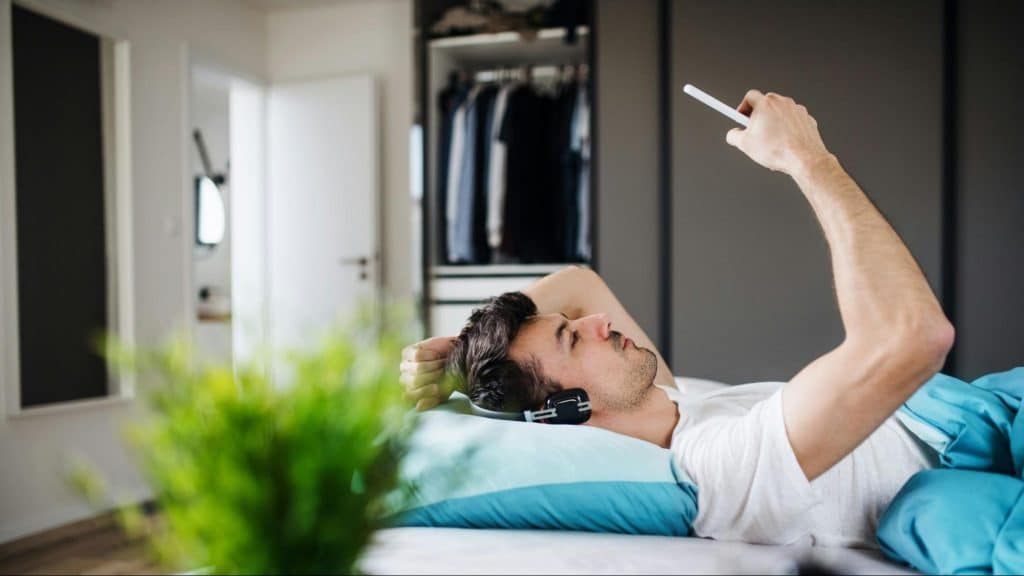 A man using a phone