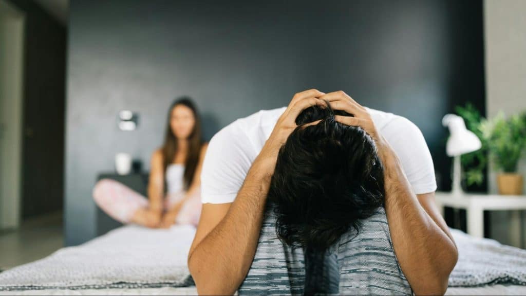 A man frustrated